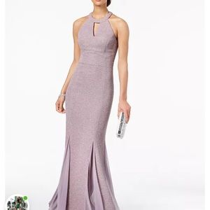 Nightway glitter tear drop gown from Macy’s